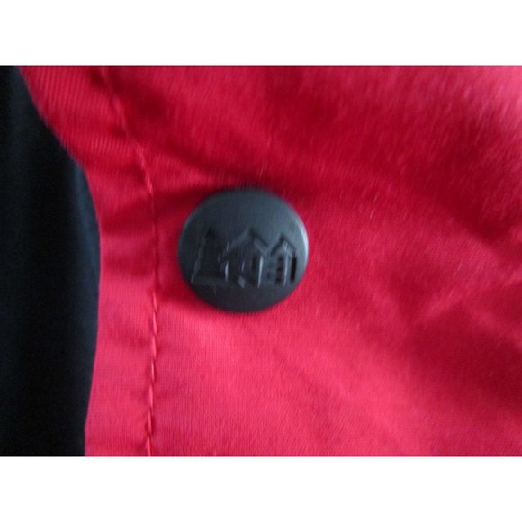 REI Gore Tex Anorak Wind Breaker Mens XL Hood Armpit Vents Red Black GUC - Picture 10 of 16